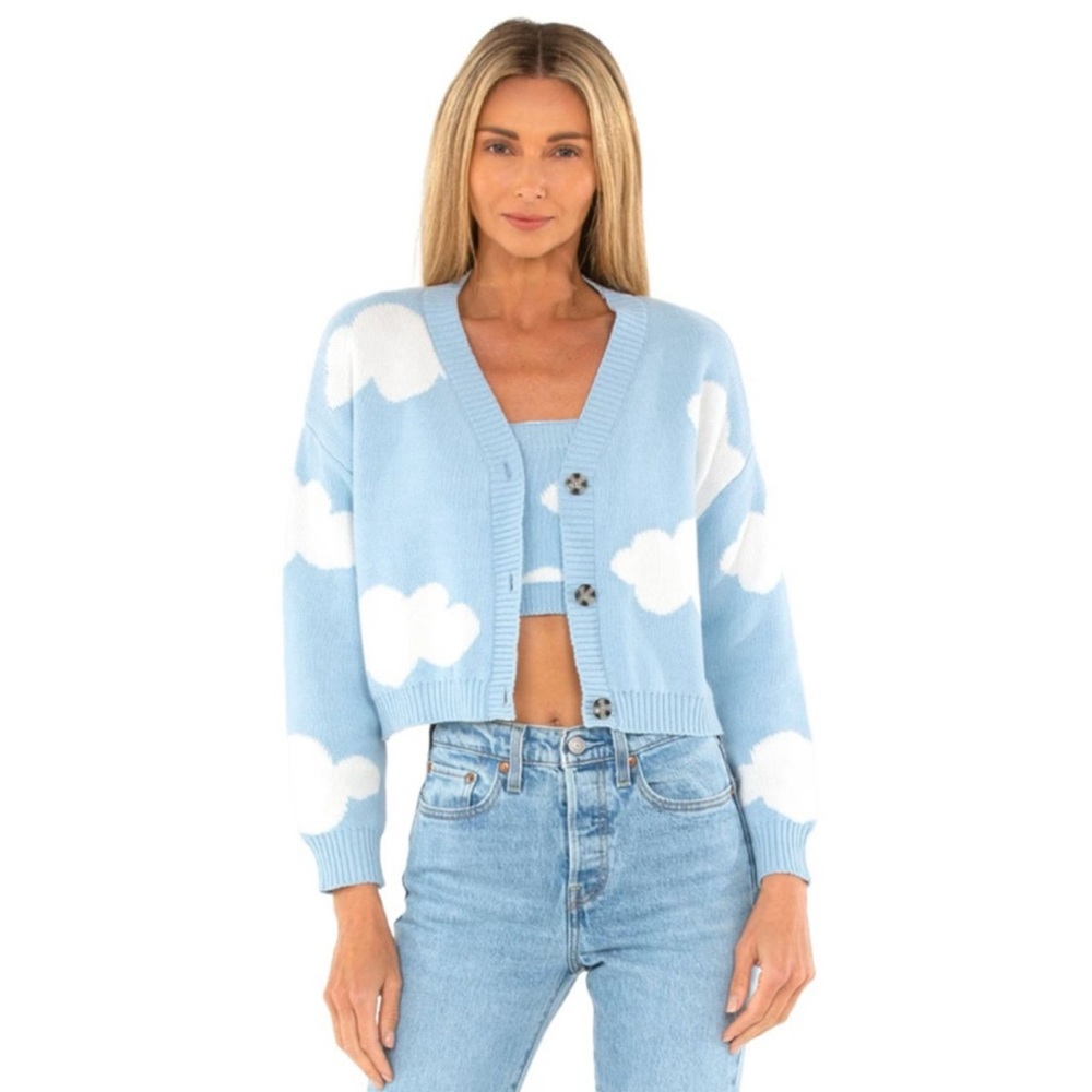 Callahan Blue White Cloud Knit Meg
Cardigan & Crop Top Set M